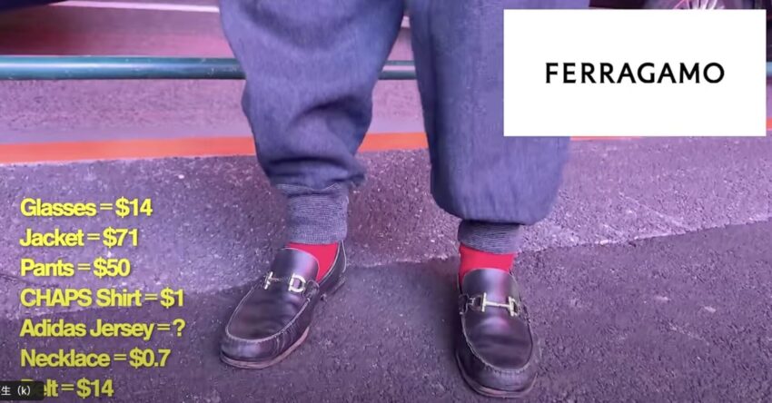 2024年最新の表参道のストリートスナップFerragamoの靴