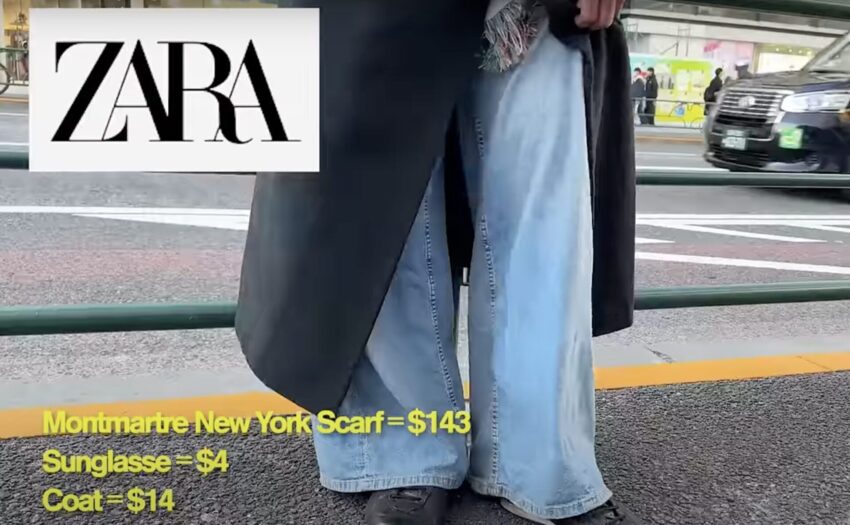 2024年最新の表参道のストリートスナップZARAのパンツ